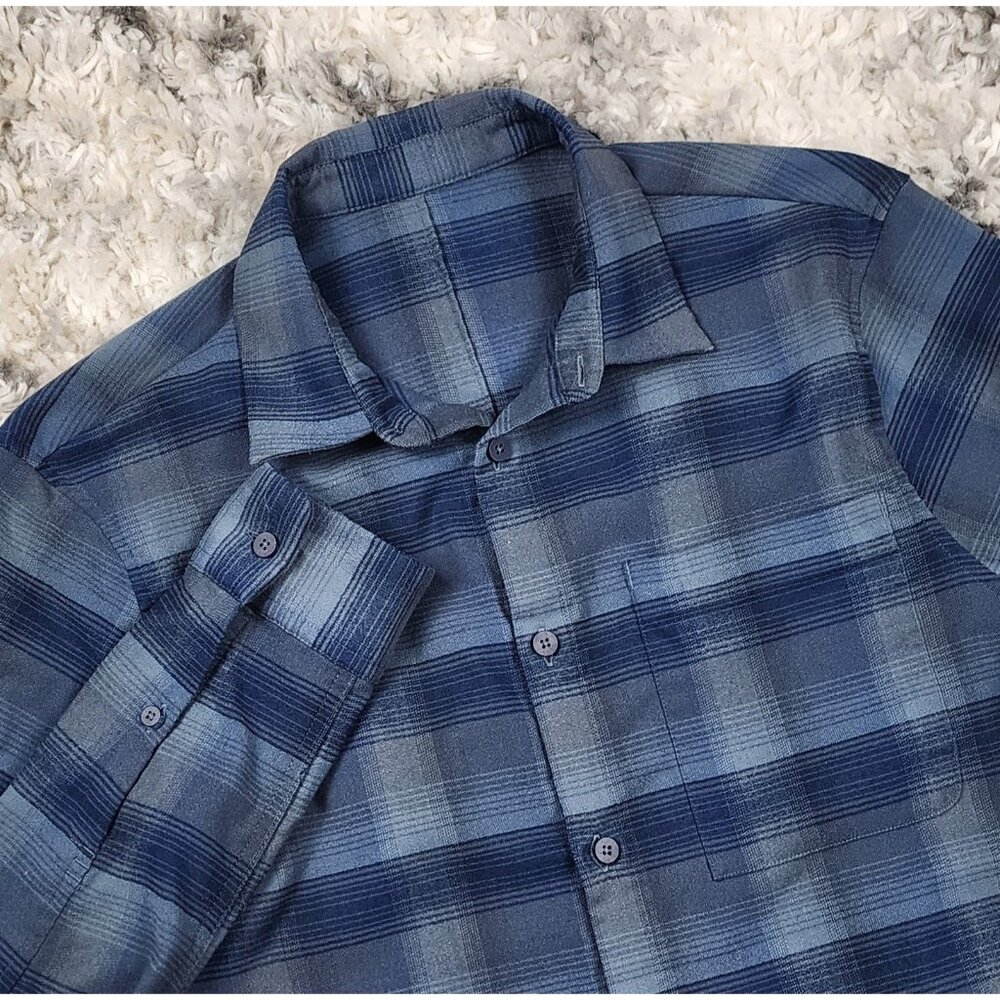 Lululemon Mason's Peak Flannel Men's Small Plaid Button Up Shirt Long Sleeve